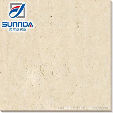 Construction Material Foshan Travertin Stone Tile Habitat Outdoor Ivovy Beige Floor Tile Vitrified Polished Porcelain Tile